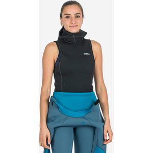 Duiktop met vaste kap neopreen 3/2 mm zwart/grijs