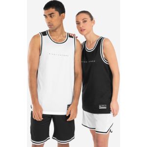 Basketbal shirt heren/dames t500 omkeerbaar zwart/wit