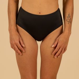 Bikinibroekje voor surfen dames romi zwart hoge taille
