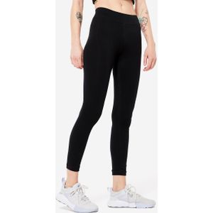 Fitness legging voor dames fit+ 500 7/8-lengte zwart