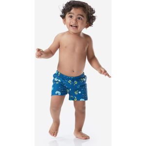 Wasbare zwemluier boxer blauw met print