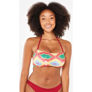 Bikinitop voor surfen dames bandeau lori sangria rood