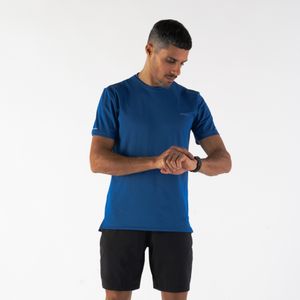 Ademend hardloop t-shirt voor heren run 500 dry blauw