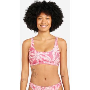 Bikinitop met textuur voor dames triangel aurely palmer roze