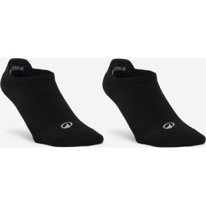 Fitnesssokken onzichtbaar 2 paar zwart