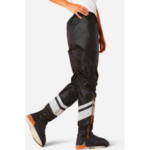 Regenbroek met geïntegreerde schoencovers voor op de fiets 540 dames zwart