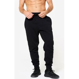 Fitnessbroek slim fit voor heren donkerblauw