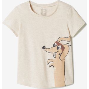 T-shirt voor peuters en kleuters katoen ecru