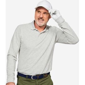 Golfpolo met lange mouwen voor heren mw500 grijs