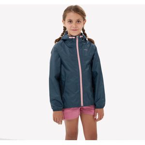 Regenjas voor wandelen mh100 zip kinderen 7-15 jaar