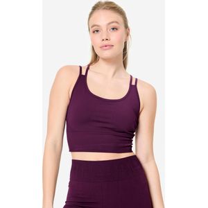 Korte sporttop meervoudige bandjes lichte ondersteuning
