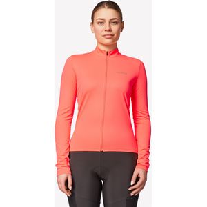 Fietsshirt discover met lange mouwen voor dames koraal