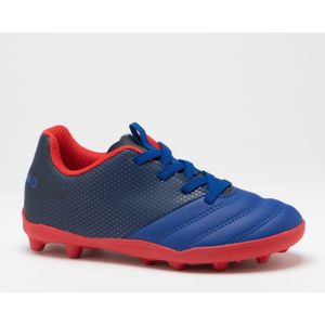 Rugbyschoenen voor kinderen vaste noppen droog terrein skill 100 fg blauw rood