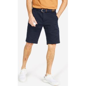 Golfshort mw500 heren chino katoen marineblauw
