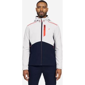 Zeiljas 500 heren winddicht softshell lichtgrijs/zwart