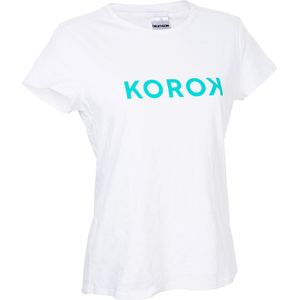 Hockey t-shirt voor dames fh110 wit turquoise