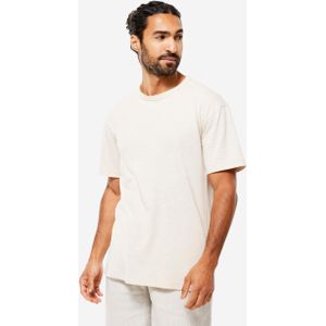 Yoga t-shirt vlas en katoen beige