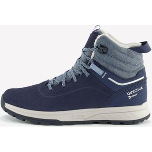 Warme waterdichte wandelschoenen voor kinderen sh500 leer veters maat 35-38