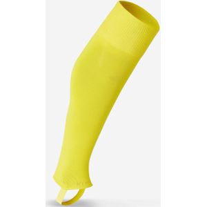 Voetbalsokken zonder voet f500 geel