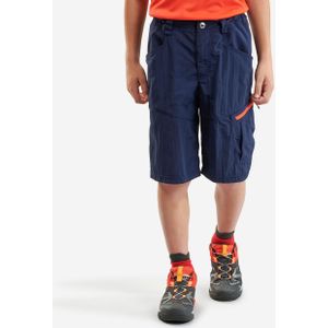 Wandelshort mh500 marineblauw kinderen 7-15 jaar