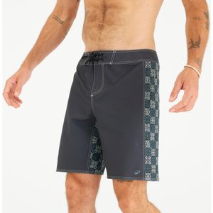 Lange boardshort 19" voor surfen heren 500 arch taow zwart
