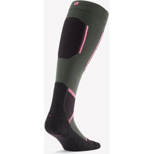 Skisokken 500 merino kaki roze