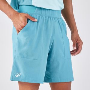 Ademende padelshort voor heren dry blauw