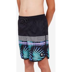 Boardshort jongens 500 palmsand zwart