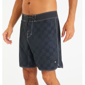 Lange boardshort 18" voor surfen heren 500 checky zwart