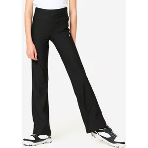 Legging met hoge taille en uitlopende pijpen voor meisjes zwart