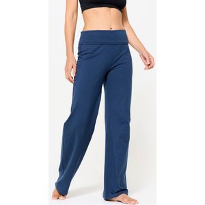 Broek met hoge taille voor zachte yoga dames marineblauw