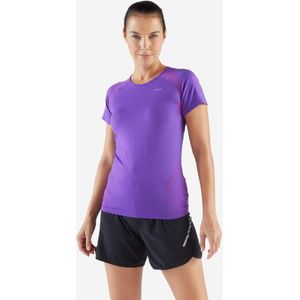 Ademend t-shirt dames run 500 comfort paars