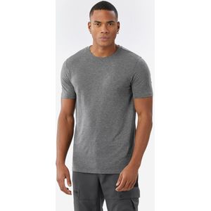 Shirt met korte mouwen voor heren merinowol merino fresh grijs