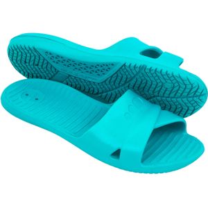 Badslippers dames slap 100 basic zeeblauw