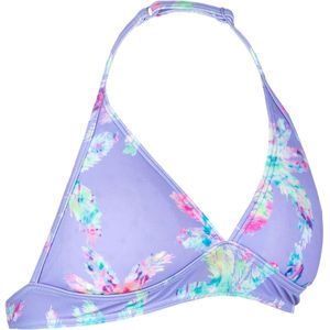 Bikinitop voor meisjes 100 halter tami palm paars