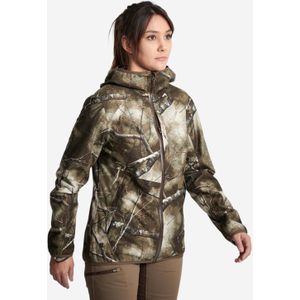 Geluidloze en waterdichte jas voor dames 500 camouflage