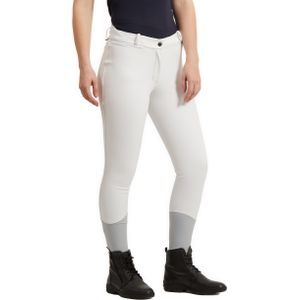 Warme en waterafstotende damesbroek voor paardrijwedstrijden kipwarm 500 wit