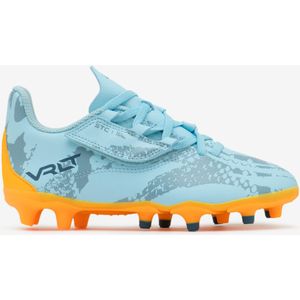 Voetbalschoenen kind viralto i fg easy klittenband lichtblauw