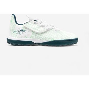 Voetbalschoenen kind viralto i tf easy klittenband wit/groen