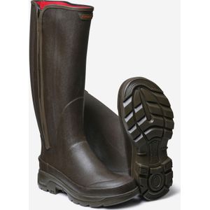 Warme jachtlaarzen met rits voor heren 540 rubber en neopreen bruin