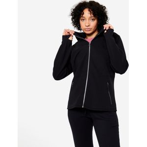 Hoodie met rits voor dames zwart