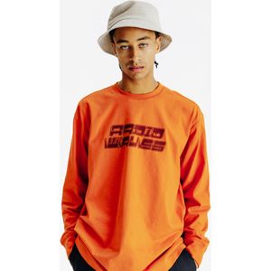 Shirt met lange mouwen en print lifetech voor heren oranje