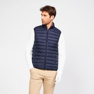 Gewatteerde herenbodywarmer voor golf mw500 marineblauw