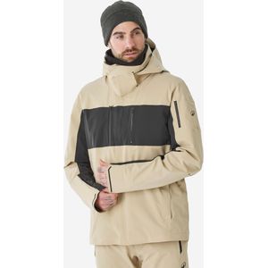 Ademende en waterdichte ski- en snowboardjas voor heren jkt 900 beige