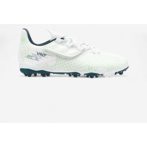 Voetbalschoenen kind viralto i mg/ag easy klittenband wit/groen