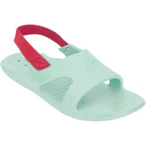 Kindersandalen voor het zwembad slap 100 basic mintgroen/roze