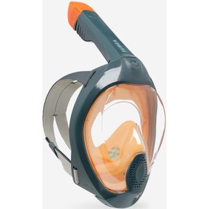 Snorkelmasker met geluidsventiel volwassenen easybreath+ 540 freetalk oranje