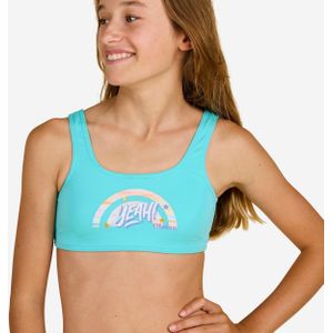 Bikinitop voor meisjes lana 500 high neck glory turquoise