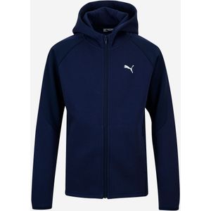 Hoodie met rits marineblauw