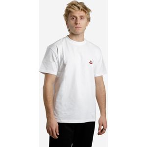 Skateshirt met korte mouwen ts500 traffic wit